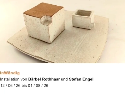 InWändig. Installation mit Keramik und Malerei von Bärbel Rothhaar und Stefan Engel in der Zagreus Koch Kunst Galerie